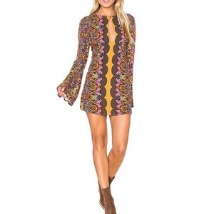 Free People Ossie Vibes Mini Dressing Gold Multi